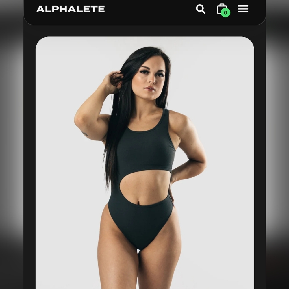 ALPHALETE bodysuit 🩶 super cute & flattering🫶